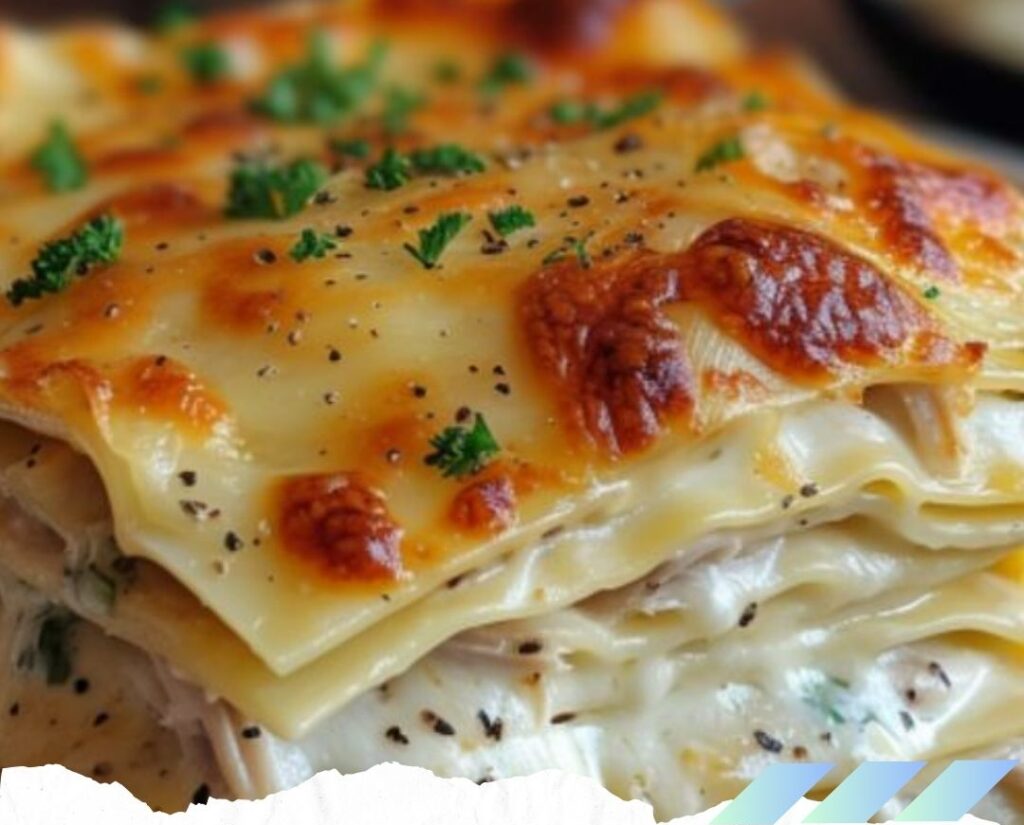 White Cheese Chicken Lasagna - The Recipe Palette