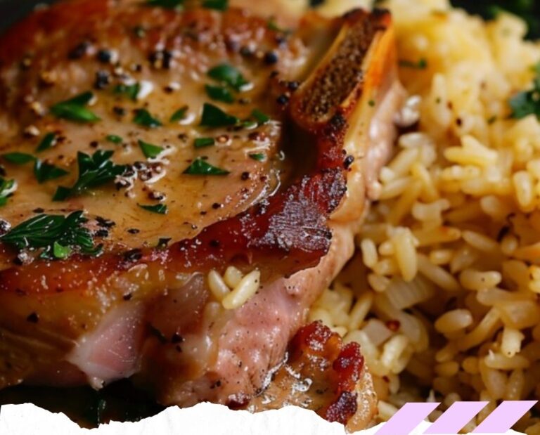 Country Baked Pork Chops and Rice The Recipe Palette