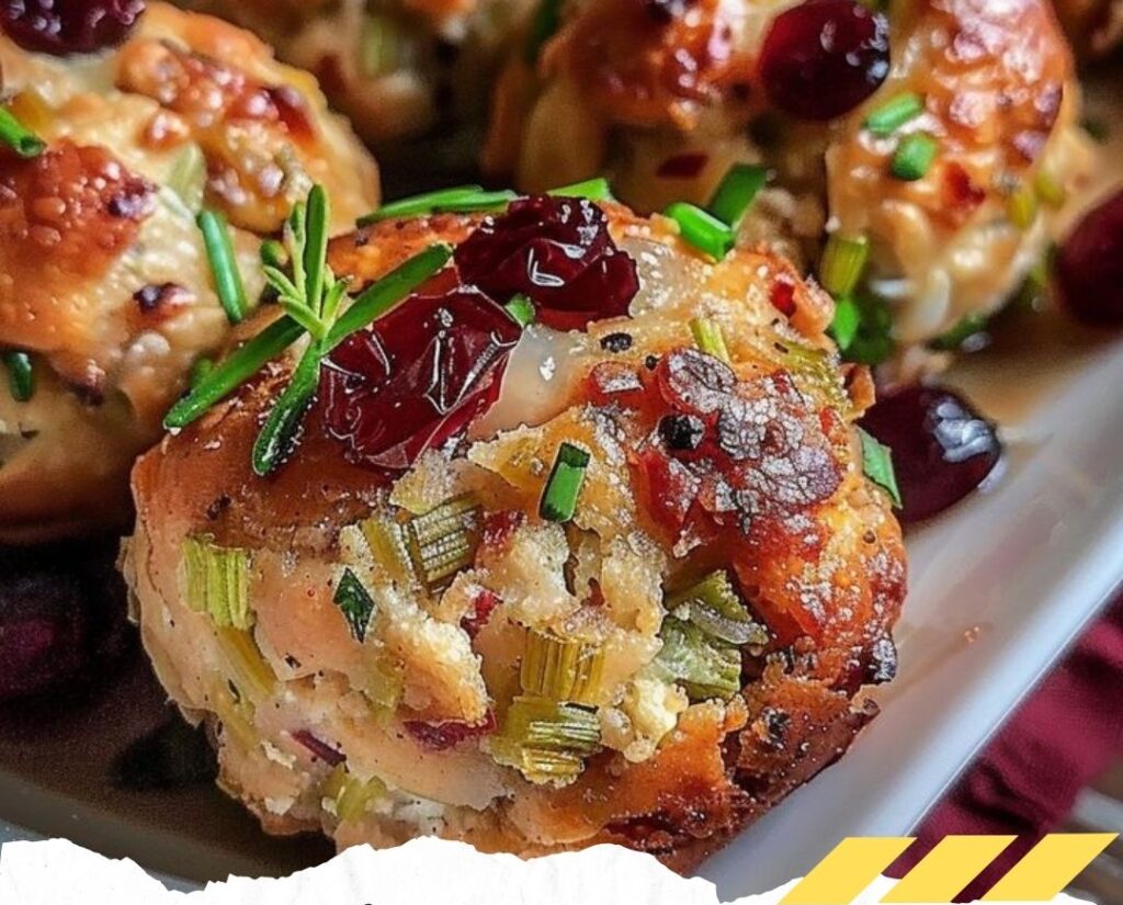 Cranberry & Turkey Stuffing Balls The Recipe Palette