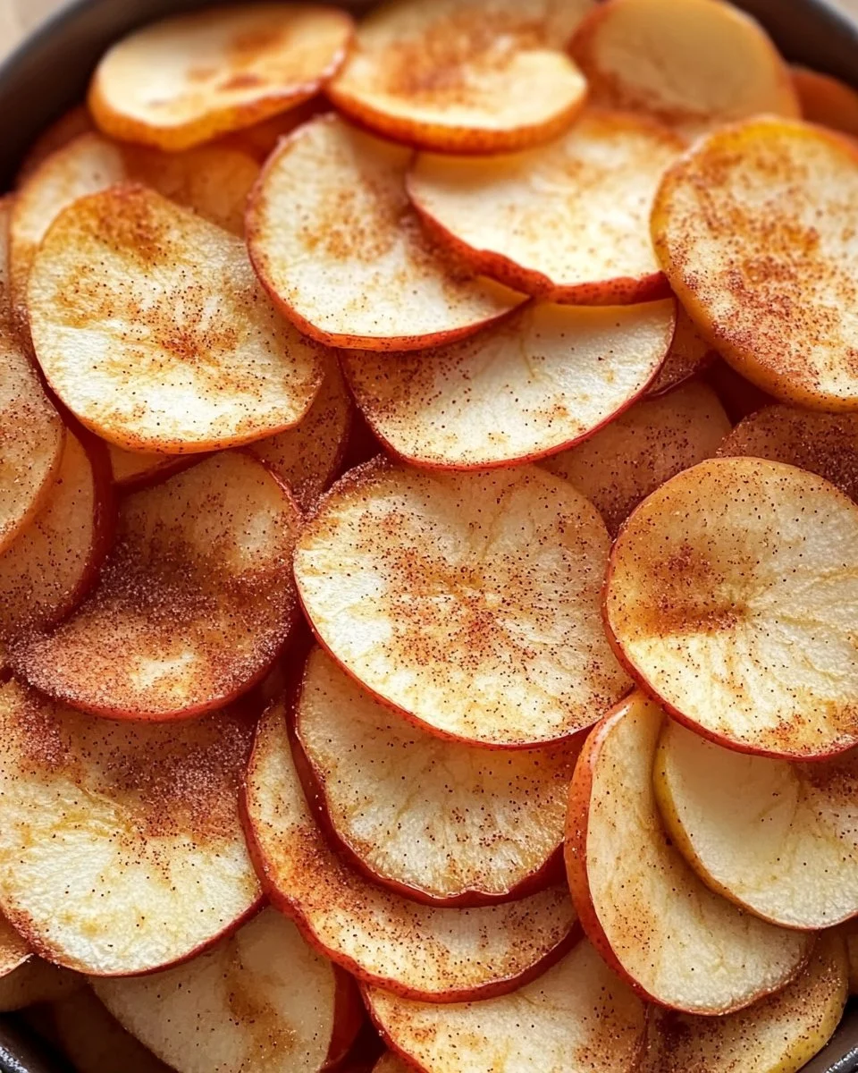 Air Fryer Apple Chips with Cinnamon Sugar