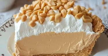 Delicious Amish Peanut Butter Cream Pie served on a plate