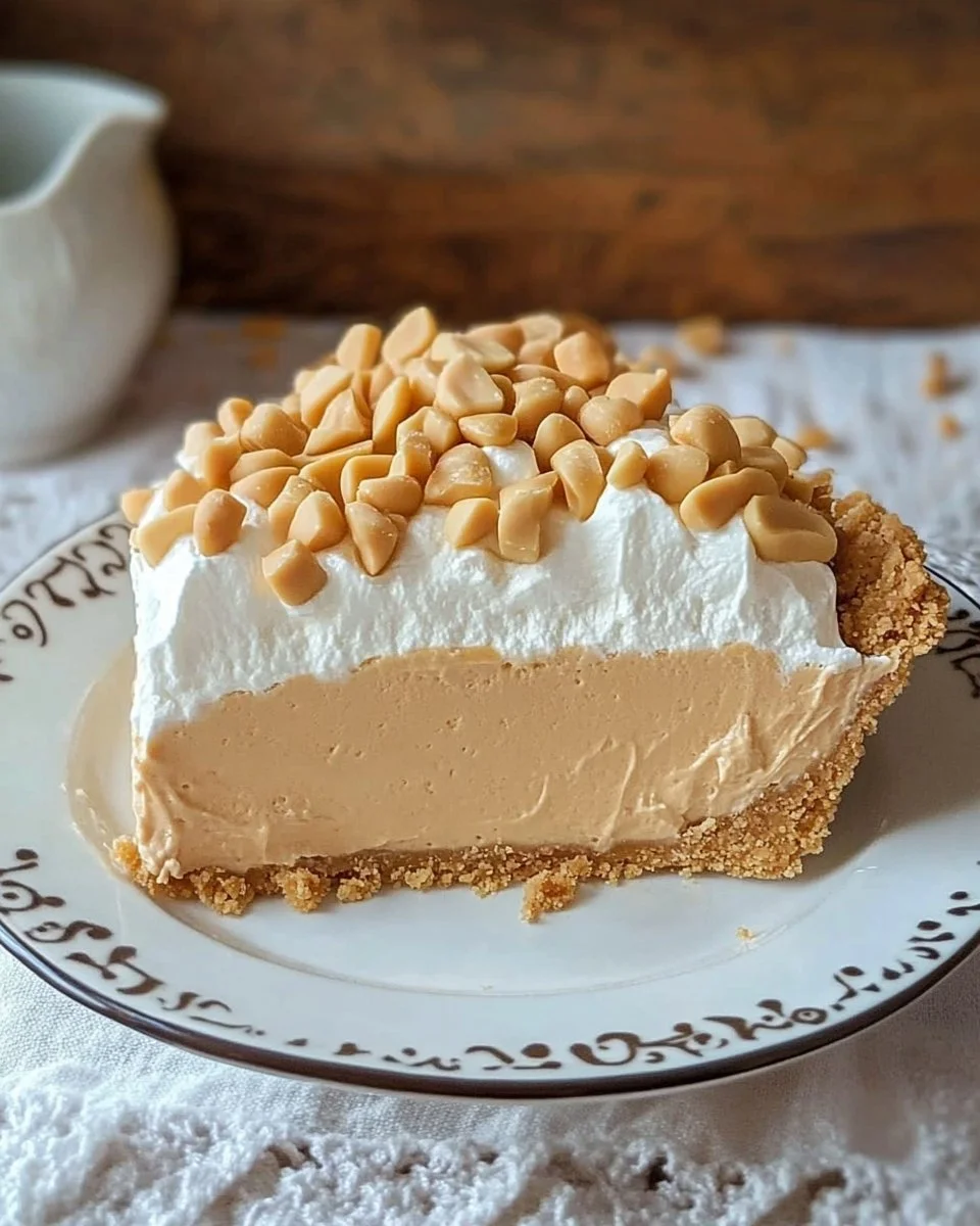 Delicious Amish Peanut Butter Cream Pie served on a plate