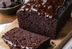 Delicious Black Cocoa Loaf Cake with rich chocolate flavor