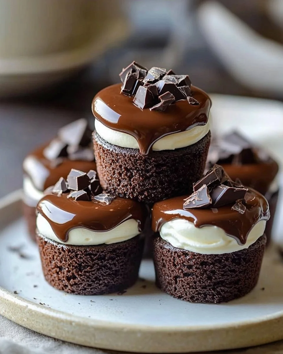 Delicious Chocolate Royale Mini Cakes ready to be served