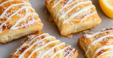 Delicious cream cheese danish pastry with a flaky crust and creamy filling.