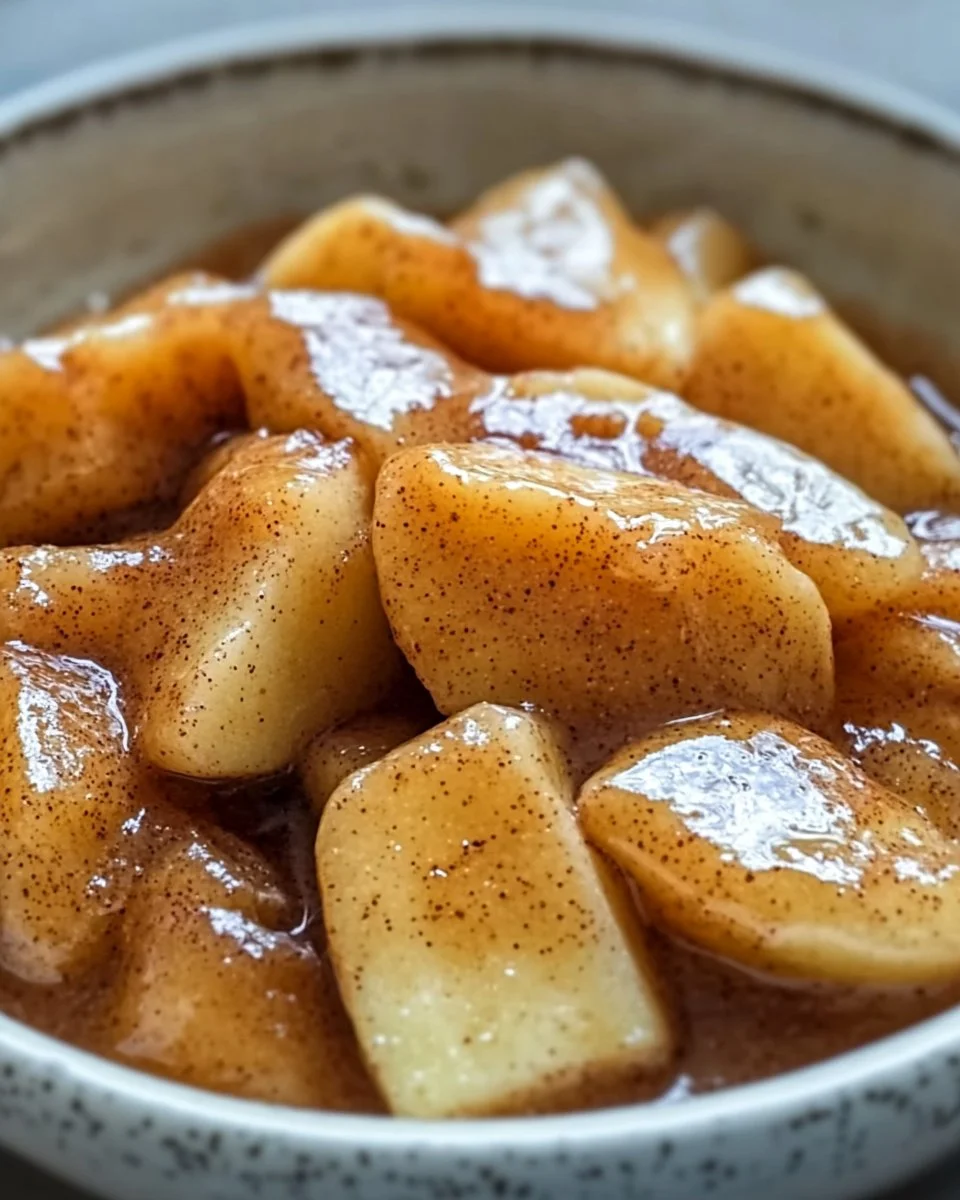 Delicious slow cooker fried apples inspired by Cracker Barrel recipe