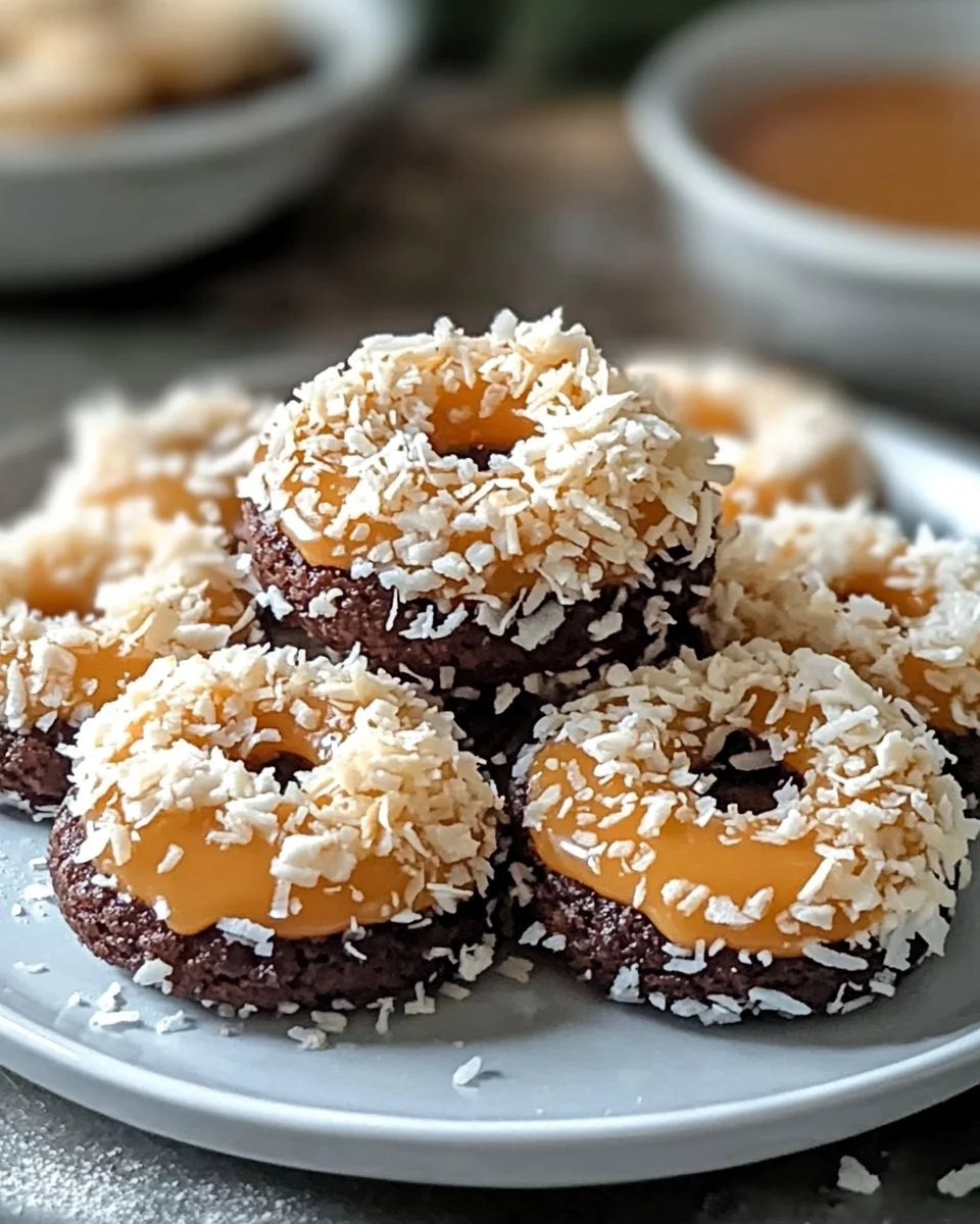 Homemade Samoas (Caramel Coconut Girl Scout Cookies)