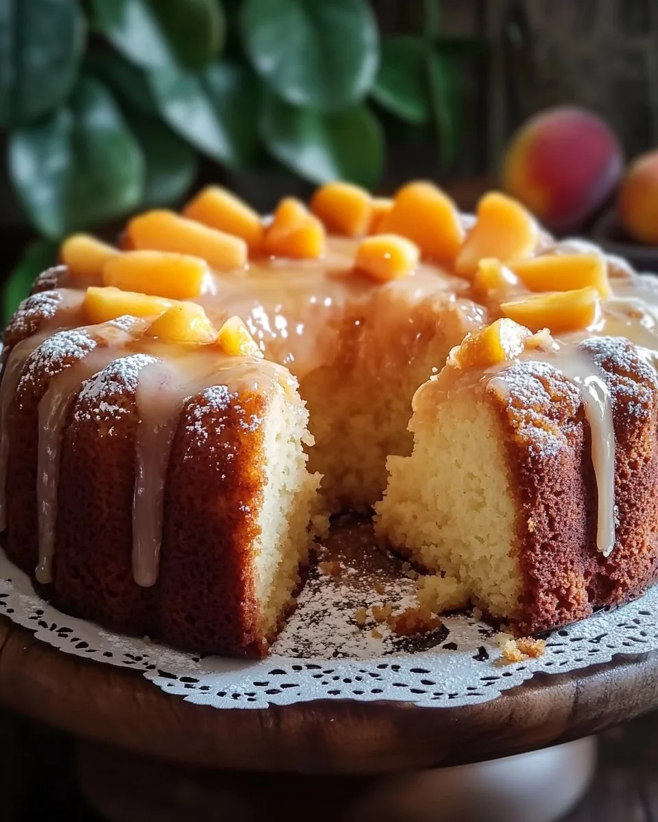 Peach Cobbler Pound Cake