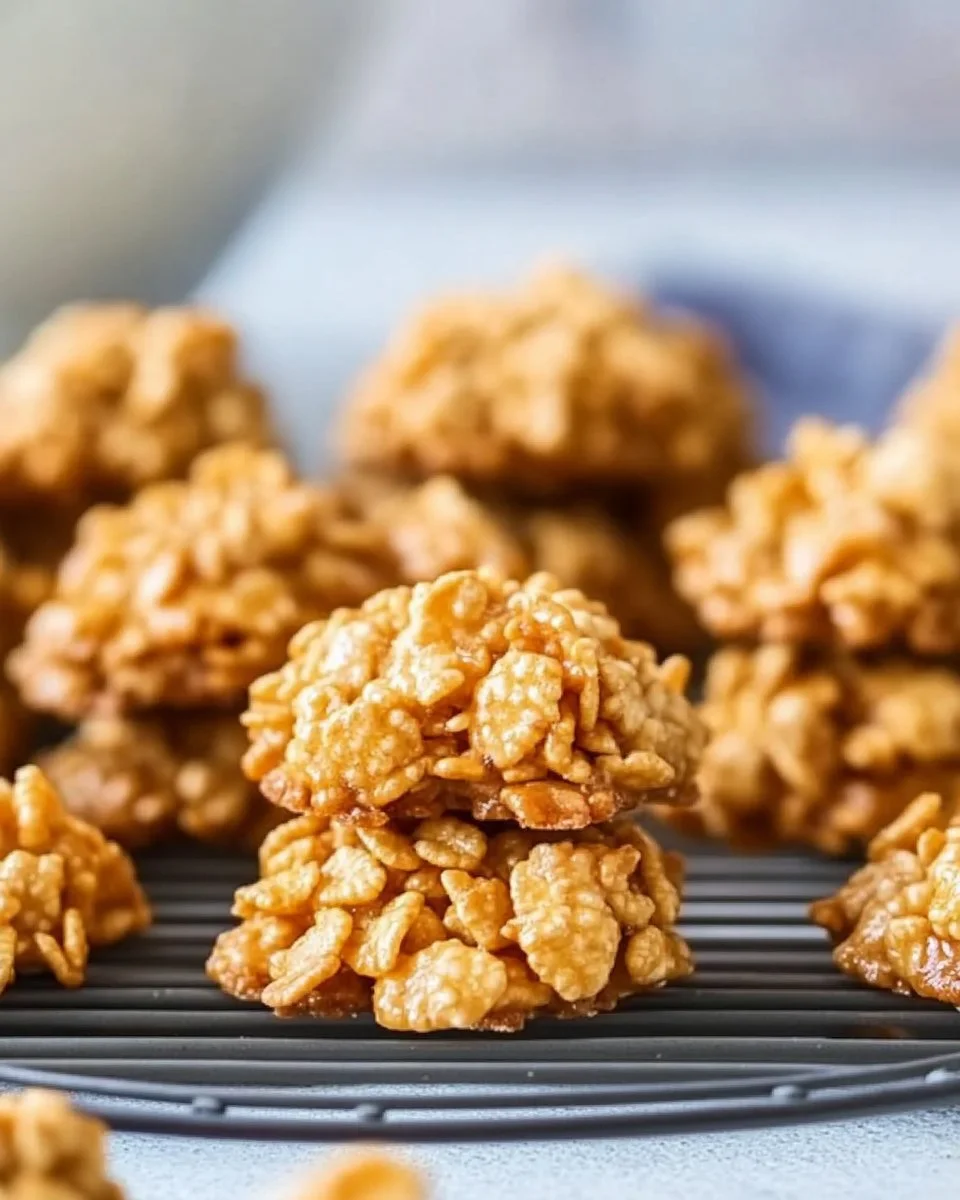 Peanut Butter Cornflake Cookies