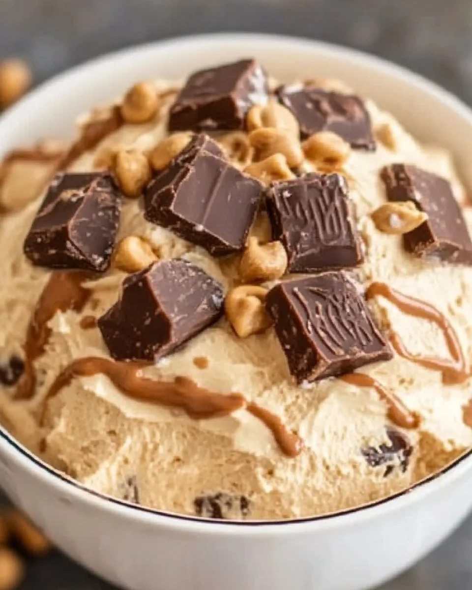 Delicious and creamy peanut butter fluff dessert in a bowl
