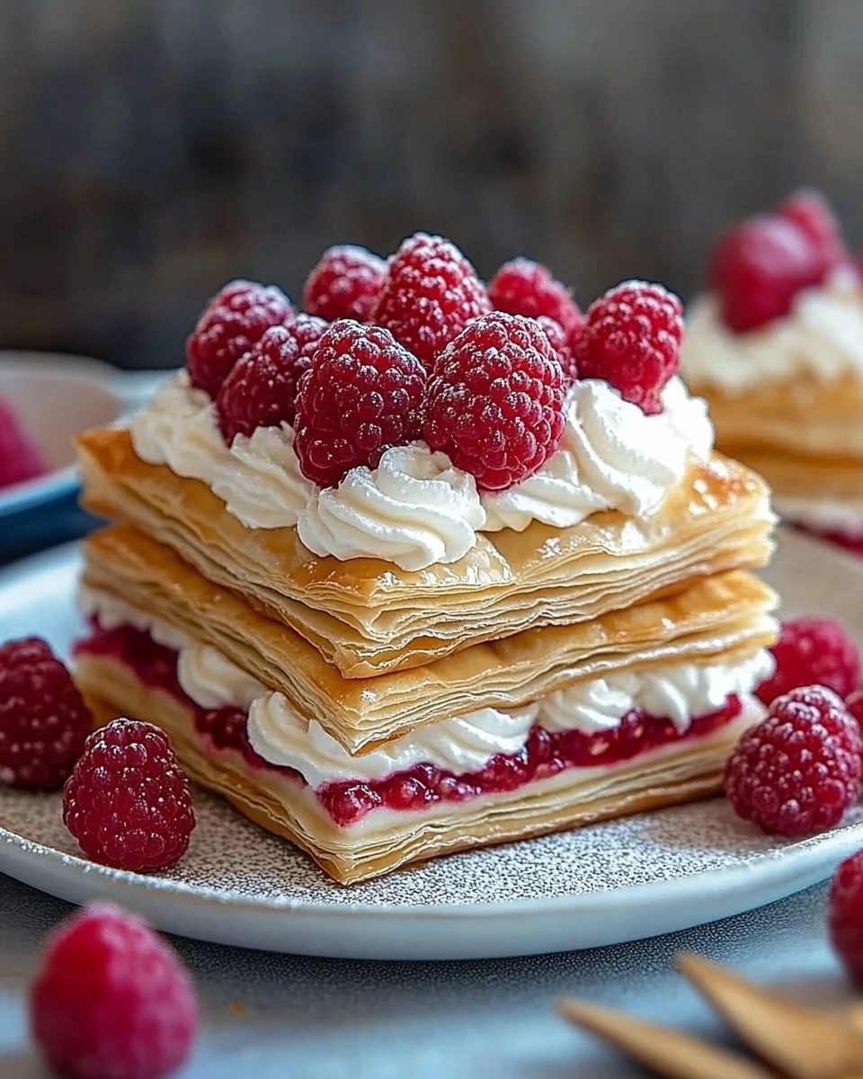 Raspberry Cream Napoleons