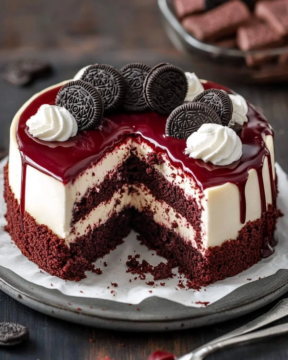 Red Velvet Cheesecake Drip Cake