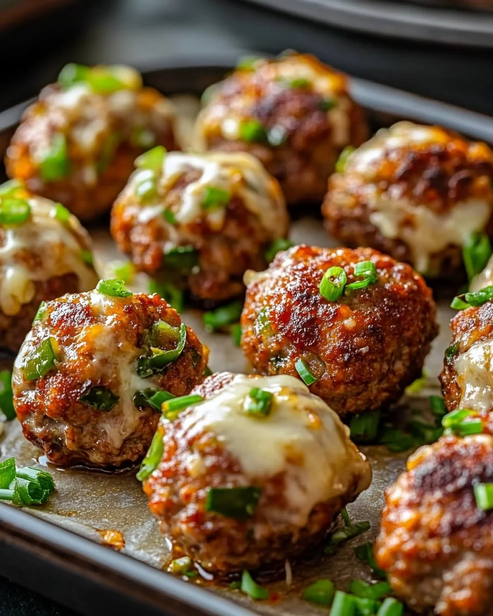 Spicy Jalapeño Popper Stuffed Meatballs