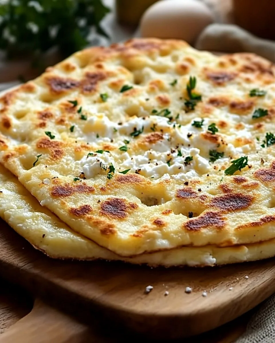 2-Ingredient Cottage Cheese Flatbread
