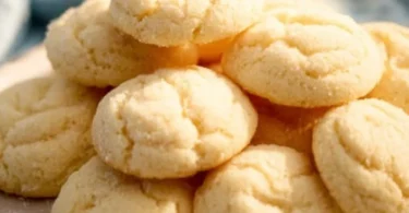 Delicious homemade Amish sugar cookies on a rustic wooden table