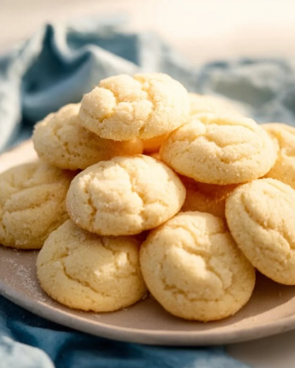 Delicious homemade Amish sugar cookies on a rustic wooden table