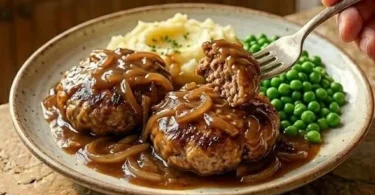 Aussie rissoles served with sides on a plate