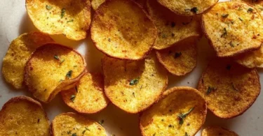 Baked chickpea chips for a healthy snack option