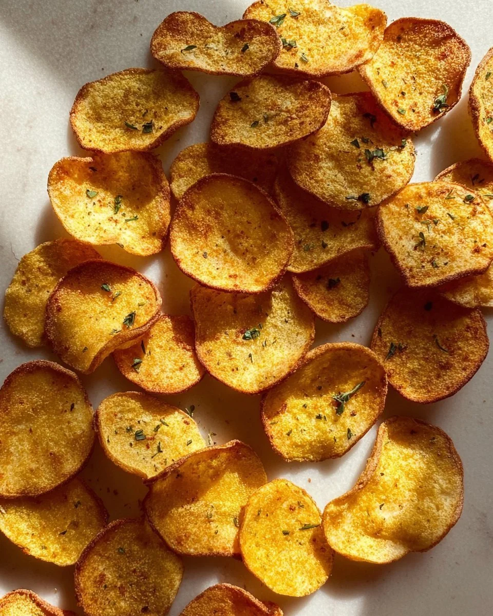 Baked chickpea chips for a healthy snack option