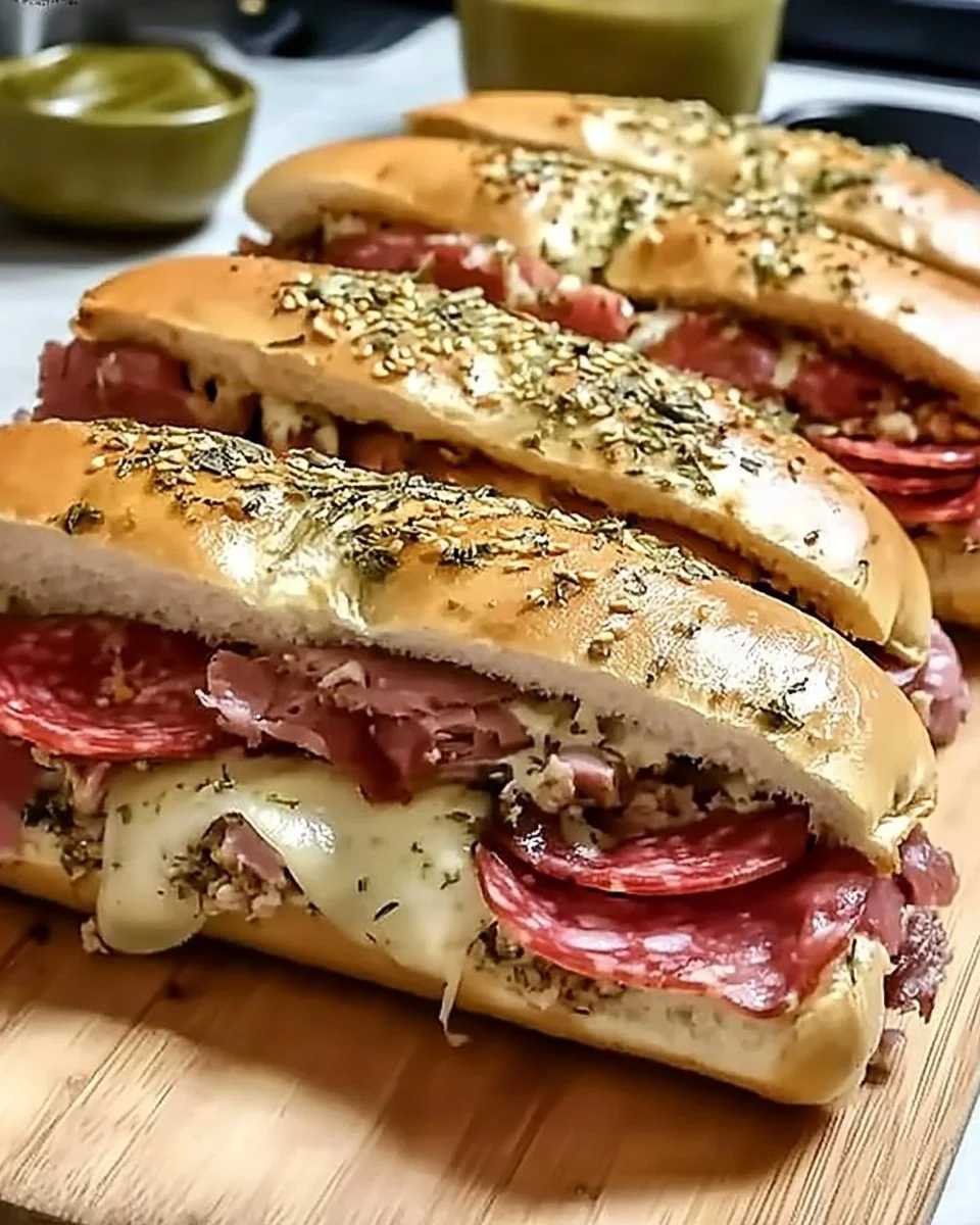 Baked Italian Sub Sandwiches