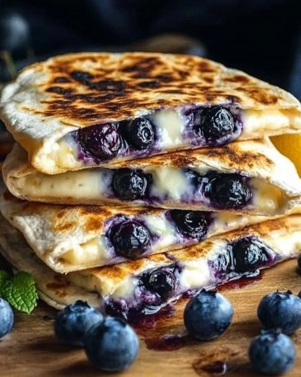 Blueberry Breakfast Quesadillas