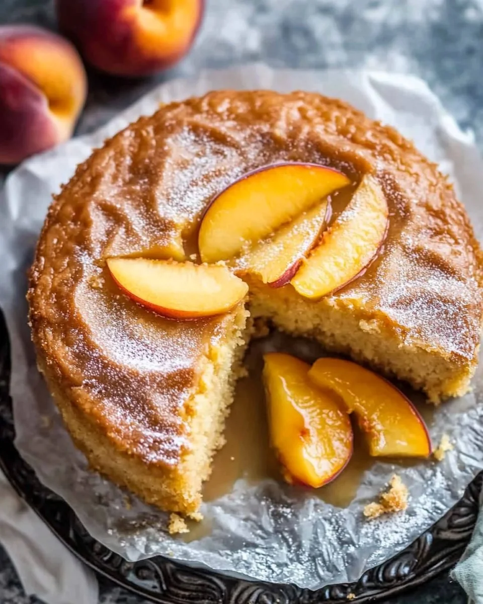 Brown Sugar Peach Cake
