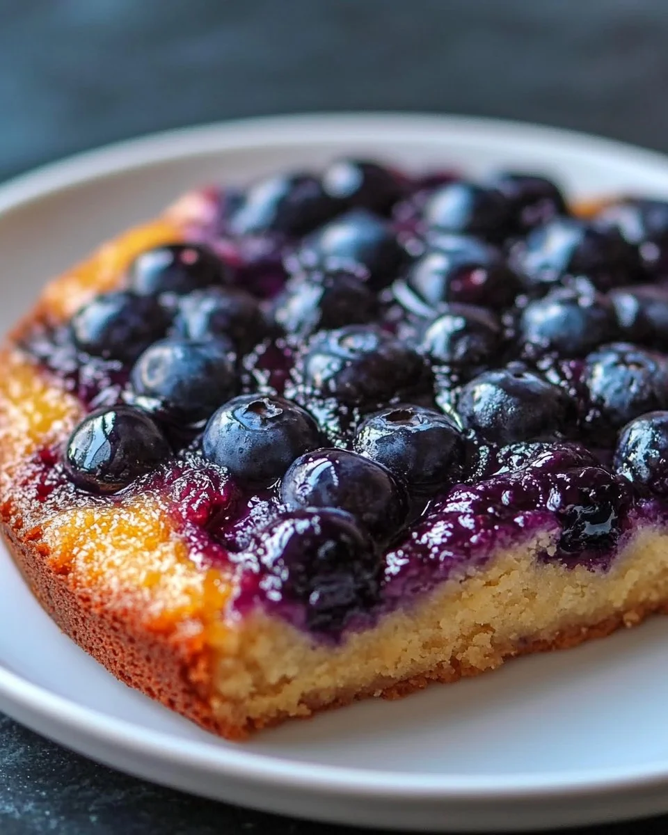 Caramelized Blueberry Upside Down Cake