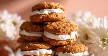 Delicious Carrot Oatmeal Cream Pies with creamy filling and oats