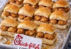 Homemade Chick-Fil-A Chicken Minis on a platter ready to serve.