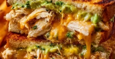 Delicious Chicken Avocado Melt Sandwich with chicken and avocado fillings