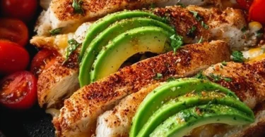Delicious Chicken Avocado Melt Sandwich with chicken, avocado, and melted cheese