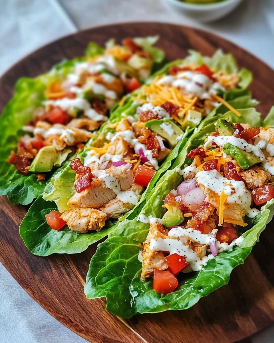 Chicken Bacon Ranch Lettuce Wraps