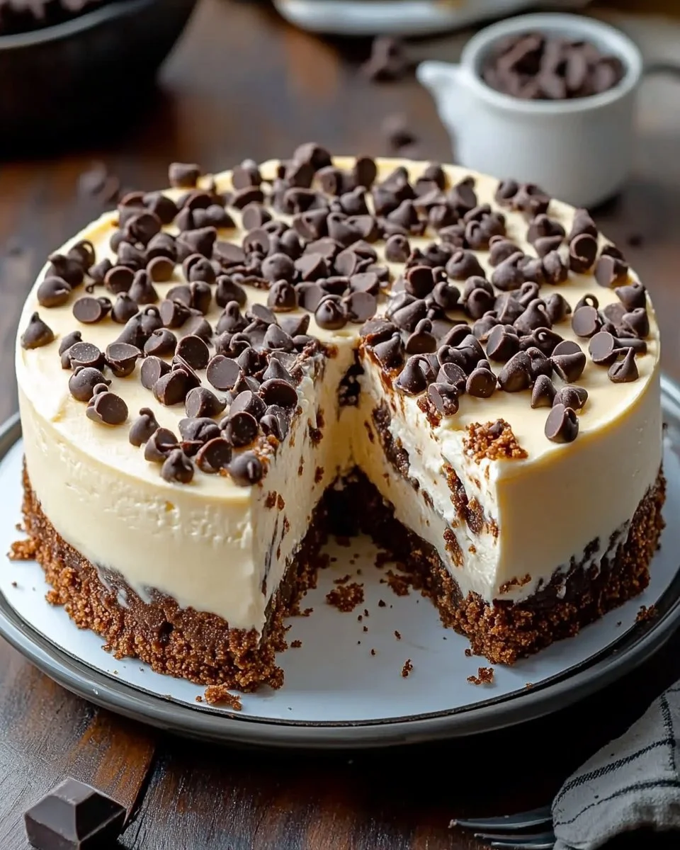 Chocolate Chip Cookie Dough Cheesecake