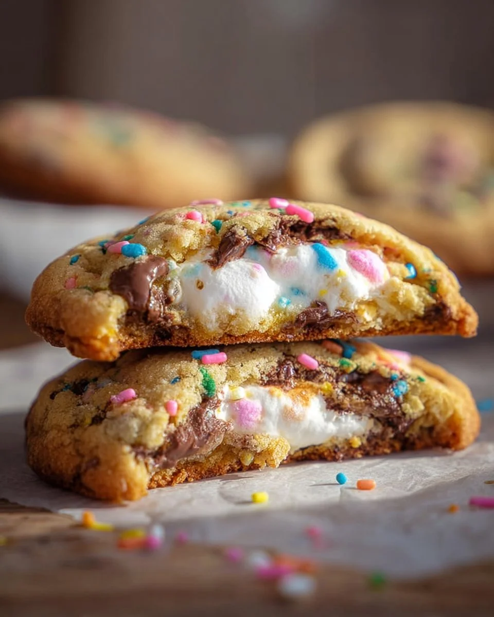 Chocolate Chip Peep Stuffed Easter Cookies