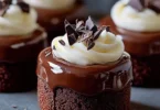 Delicious Chocolate Royale Mini Cakes on a decorative plate