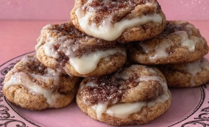 Cinnamon Roll Cheesecake Cookies