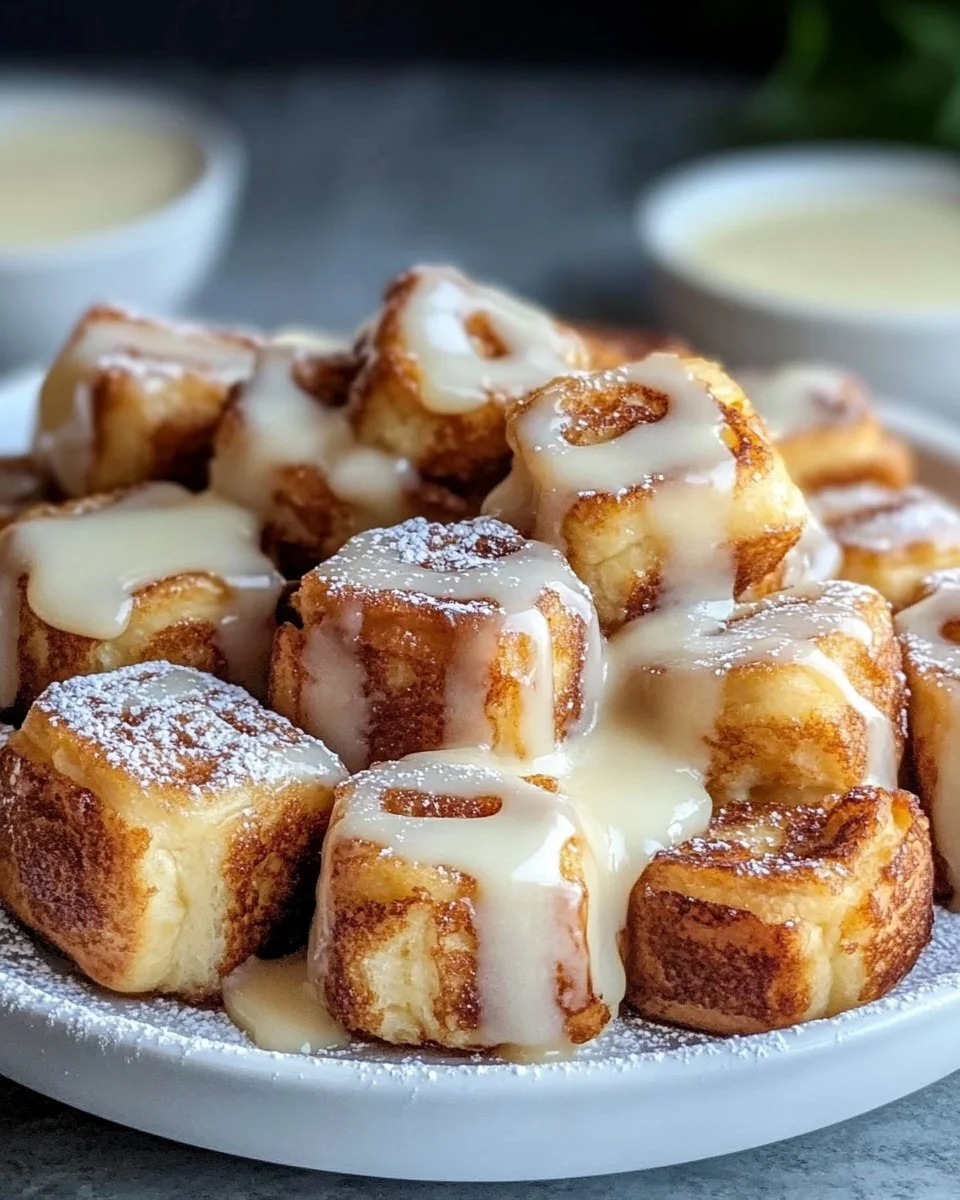 Cinnamon Roll French Toast Bites
