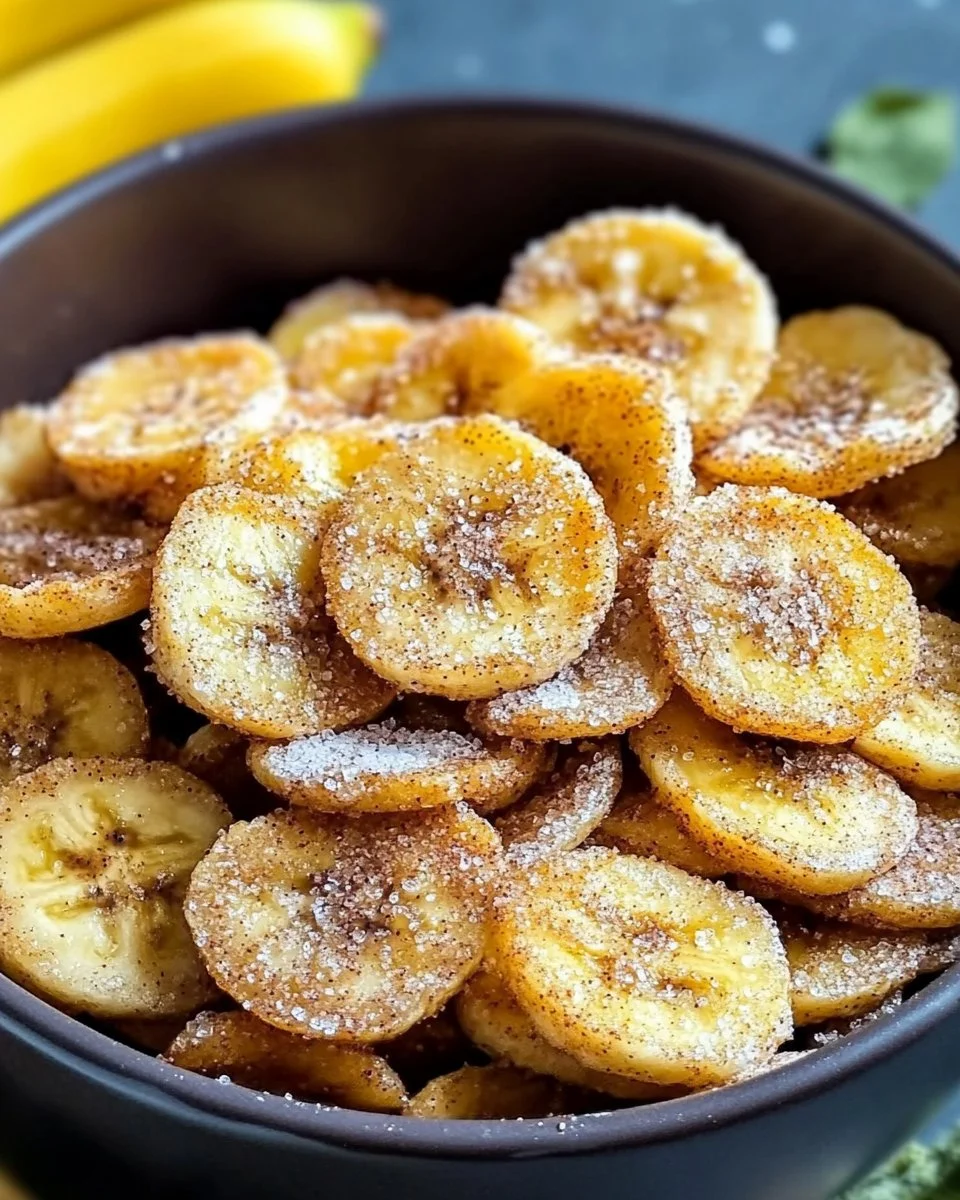 Cinnamon-Sugar Air Fryer Banana Chips