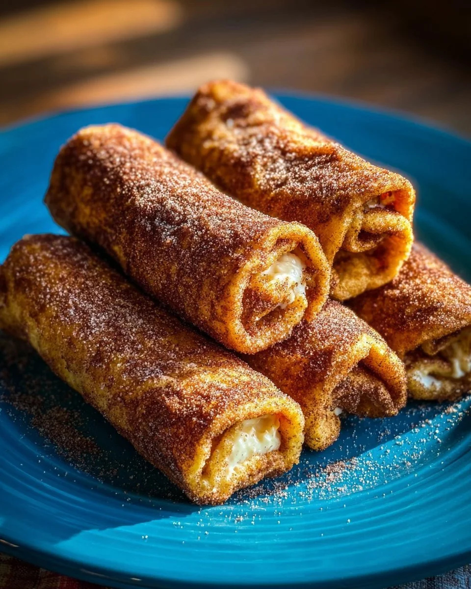 Delicious Cinnamon Sugar French Toast Roll-Ups served on a plate