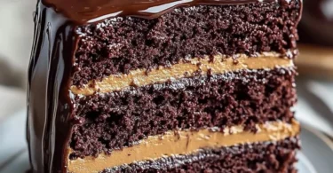Classic Chocolate Cake with rich frosting and decorative toppings