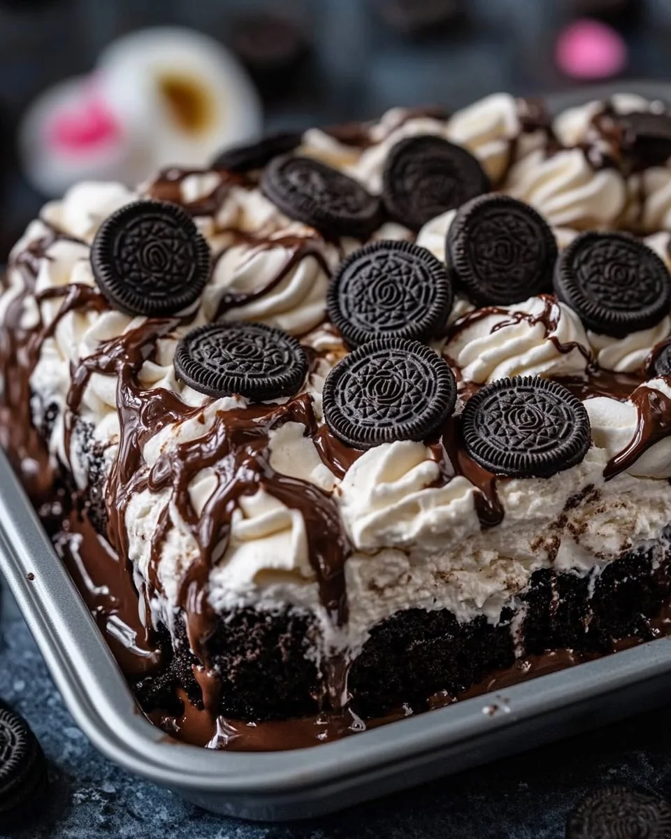 Cookies & Cream Poke Cake