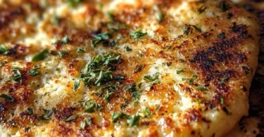 Delicious cottage cheese flatbread topped with fresh herbs and vegetables