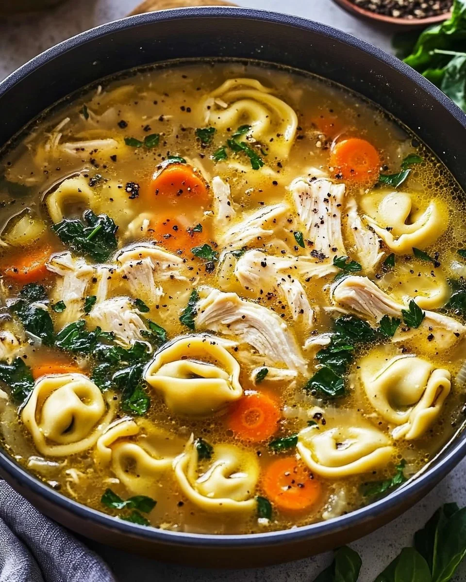 Cozy Chicken Tortellini Soup