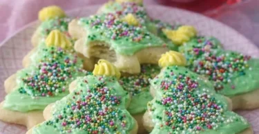 Delicious cream cheese cookies on a plate, ready to enjoy