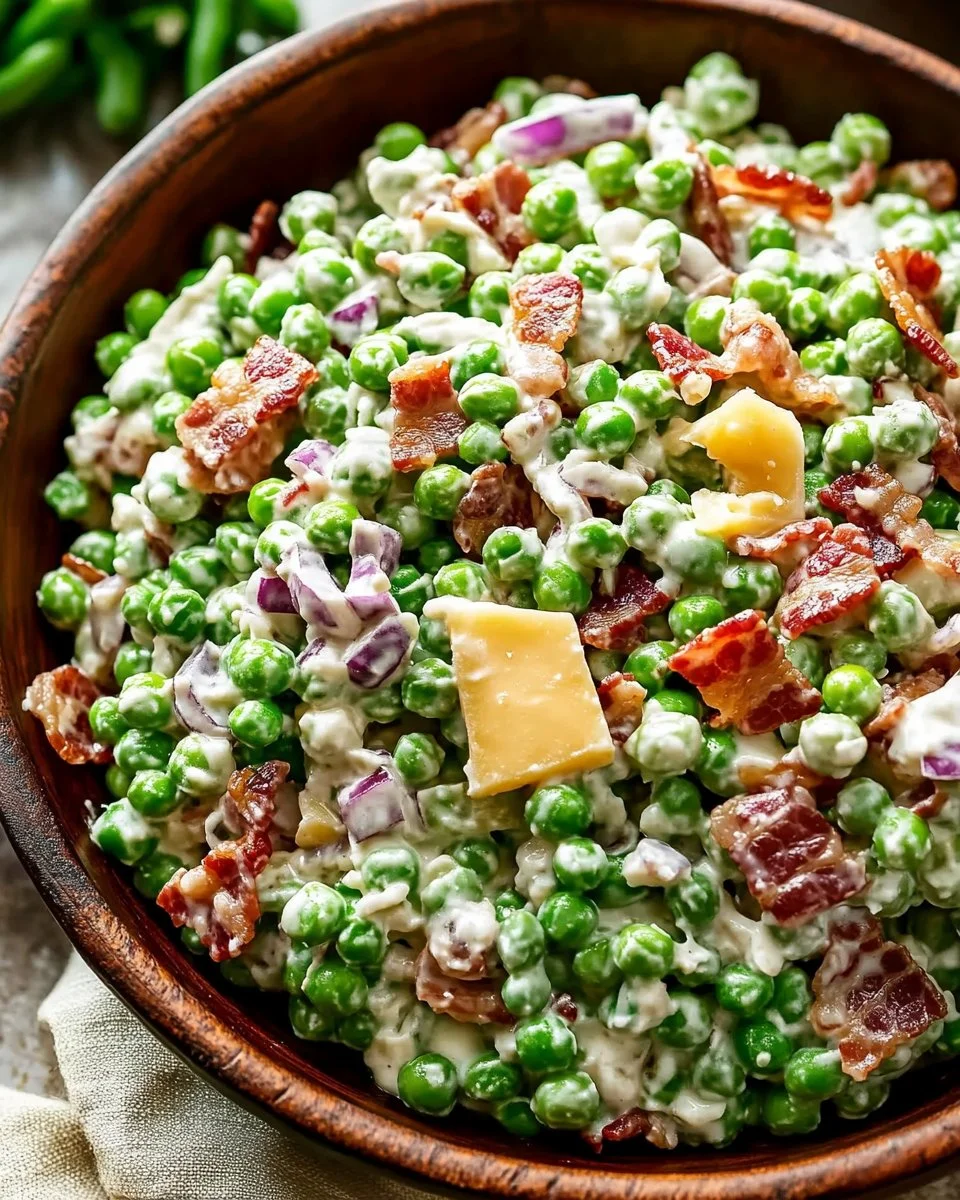 Creamy Pea Salad with Bacon