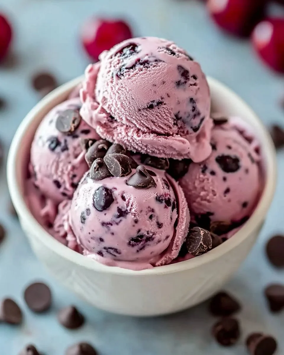 Crimson Choco Rhapsody Ice Cream in a bowl with chocolate drizzle