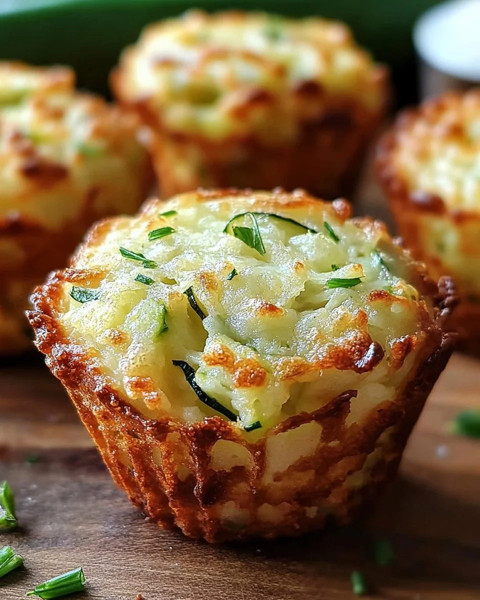 Crispy Parmesan Zucchini Potato Muffins