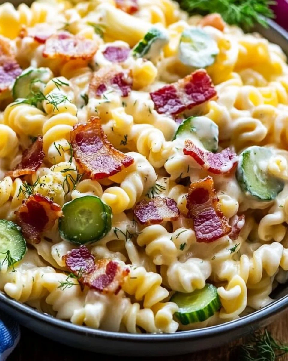 Dill Pickle Bacon Pasta Salad That Will Wow Your Taste Buds