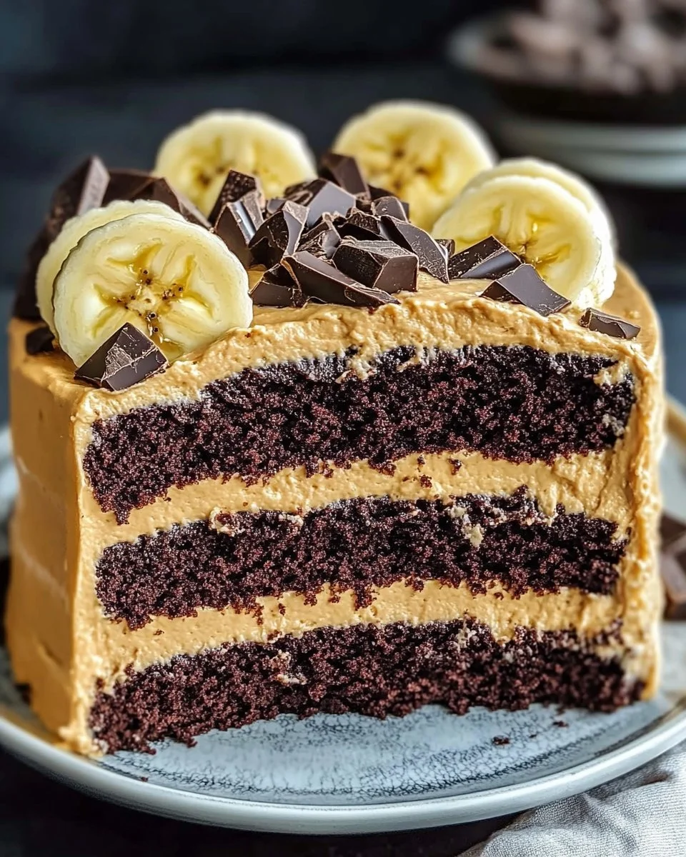 Double Chocolate Banana Layer Cake