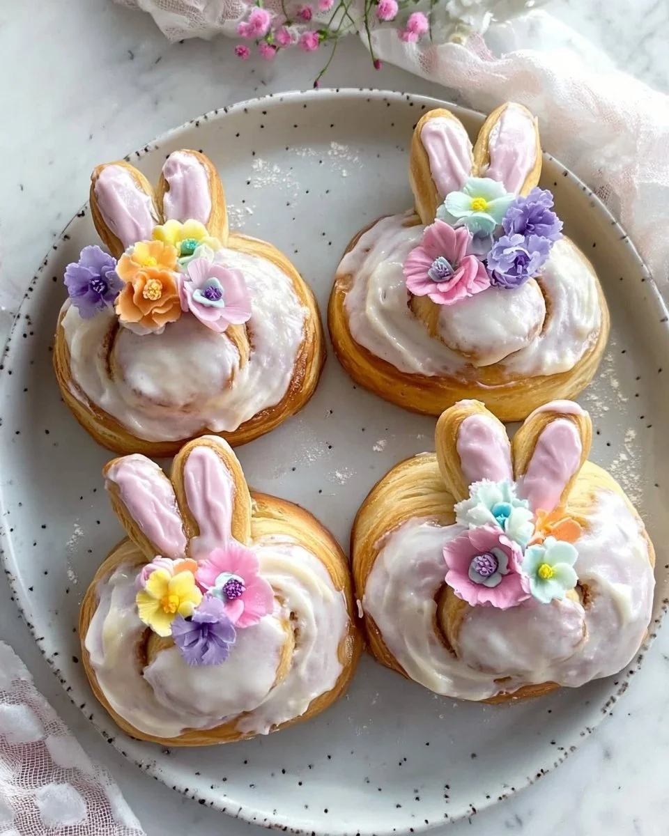 Easter Bunny Cinnamon Rolls